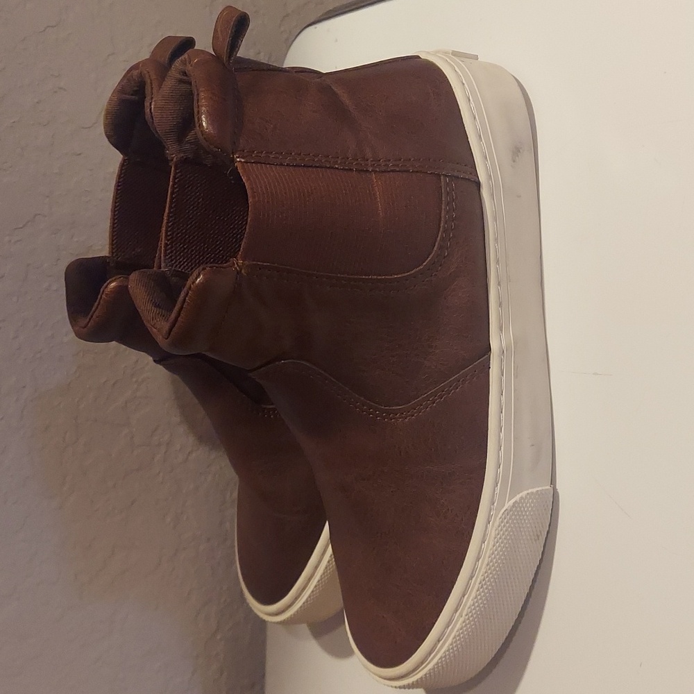 Old Navy Girl Brown Ankle Boots Size 1 - Picture 4 of 8